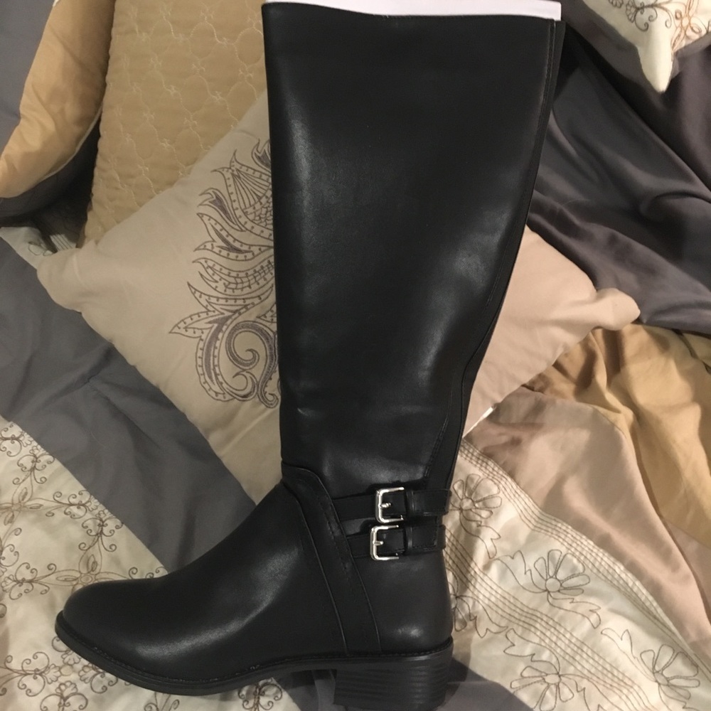 Knee high black boots